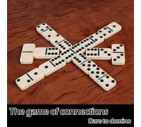 Domino Spiele Classic Line - Boîte En Bois Avec 28 Dominos Doubles Classiques - Pièces En Plastique - Kit De Construction Pour Enfants - Jeu De Société Avec Dominos À Partir De 6 Ans - Jeu De Société