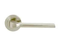 domino Tipo-R M9 Poignée de porte pour porte de chambre, de bureau, de cave et porte intérieure - Ferrures de porte en aluminium et nickel