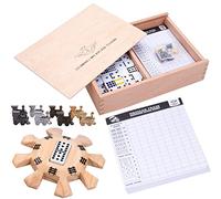 Engelhart Jeu de dominos Mexicain Train D12 Deluxe – Coffret hêtre multicolore