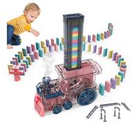 Domino Train Toy - Electric Domino Stacking Game, STEM Learning Toy | Ensemble de train Domino léger et suba, activités de construction éducative pour les garçons âgés de 3 ans, cadeau créatif