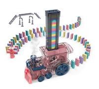 Domino Train Toy Set - Self-Loading Train, Interactive Domino Game | Motorized Laying Machine with Music and Light, Educational Toy for Preschoolers, Creative Activity for Boys and Girls