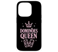 Dominoes Queen Couronne Rose et Carreaux Graphiques Mignons Coque pour iPhone 14 Pro