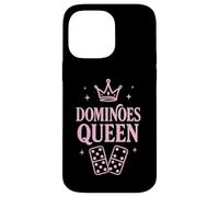 Dominoes Queen Couronne Rose et Carreaux Graphiques Mignons Coque pour iPhone 14 Pro Max
