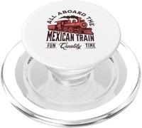 Dominos de Train mexicains Tous à Bord du Train Mexicain Fun Time PopSockets PopGrip pour MagSafe
