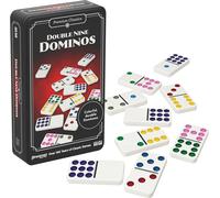 - Dominos Double 9 - Jeu De Société Classique Familial Pour Enfants Dès 5 Ans - 55 Dominos ¿Numérotés¿ De 0 À 9 - Réflexion Et Association - 1 À 8 Joueurs - Jeu De Dominos Voyage Boîte Métal[Z1407]