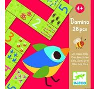 Dominos éducatifs - DJECO - Domino Un Deux Trois - 28 pièces - Pour enfants de 4 ans et plus