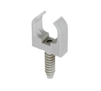 Dominos electricité | Raccord rapide electrique | Fil electrique | Connecteur electrique | 10 Clips Pour Tube + Chevilles D25mm Gris | Debflex | 709072