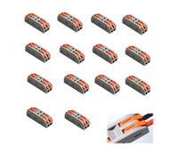 Dominos Électriques avec Levier,Connecteur Rapide Électrique 4mm², Bornier Électrique Compact, Raccord Fil Électrique à Levier, Domino Electrique Ignifugé PA,PC pour Installation