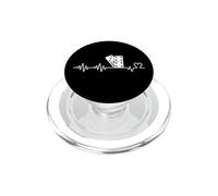 Dominos Heartbeat Domino Player Funny Dominos PopSockets PopGrip pour MagSafe