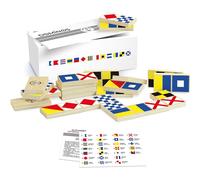 vilac - Dominos - Marine Nationale - Jeu de Société Educatif - Jouets en Bois - Découverte des Formes et des Couleurs - pour Enfants à Partir de 2 Ans