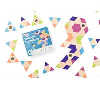 Dominos triangulaires en bois fsc - jeu de société classique enfant multicolore TU