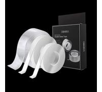 DOMIRA Ruban adhésif double face transparent étanche 3 m/5 m | Nano Magic Tape | Bandes adhésives murales | Ruban adhésif double face transparent et solide pour douche, fuites, bricolage, utilisation