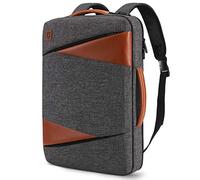 DOMISO 14 Pouces sac à dos pour ordinateur portable Imperméable d'affaires Porte-Documents à Bandoulière Sacoche pour Loisirs/Affaire/Scolaire/14 Lenovo/Microsoft/Dell/Asus/HP/Acer,Gris Foncé