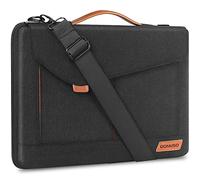 DOMISO 15-15,6 Pouces Sacoche pour Ordinateur Portable Résistant à l'Eau Sac Epaule pour ThinkPad L580/16 MacBook Pro/IdeaPad 320/Dell XPS 15/HP Envy x360/ASUS ROG Zephyrus/Acer Chromebook,Noir