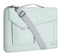 DOMISO 15-15,6 Pouces Sacoche pour Ordinateur Portable Résistant à l'Eau Sac Epaule pour ThinkPad L580/16 MacBook Pro/IdeaPad 320/Dell XPS 15/HP Envy x360/ASUS ROG Zephyrus,Vert Menthe Foncé