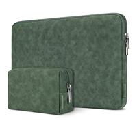 DOMISO 15,6 Pouces Imperméable Housse Sac de Protection Ordinateur Portable Sacoche pour Lenovo Yoga 720 IdeaPad S510 ThinkPad T570 E575/Dell/HP Envy Pavilion/Asus/15.6" Notebooks,Vert Encre