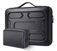 DOMISO 17 pouces Housse pour ordinateur portable avec poignée Etui de protection EVA étanche antichoc pour 17.3" Dell Inspiron/MSI GS73VR Stealth Pro/HP Envy 17/LG Gram 17"/ROG Strix GL702VS,Noir