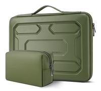 DOMISO 17 Pouces Housse pour Ordinateur Portable avec poignée Etui de Protection EVA étanche Antichoc pour Ordinateurs Portables 17.3" MSI GS73VR Stealth Pro/LG Gram 17"/ROG Strix GL702VS, Vert