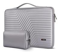 DOMISO 17 Pouces Housse pour Ordinateur Portable avec Protection poignée Etui de EVA étanche Antichoc pour 17.3" MSI GS73VR Stealth Pro/IdeaPad 320 321/HP Envy 17/LG Gram 17",Argent