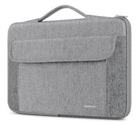 DOMISO Housse Ordinateur 17 Pouces avec Poignée Rétractable - Sac Résistant à l'Eau Pochette pour HP ENVY 17, Dell XPS 17 et la Plupart des Ordinateurs 17-17,3 Pouces (Gris)