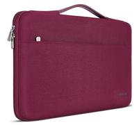 DOMISO Housse Ordinateur 17 Pouces,Pochette PC 17 Pouces pour HP Lenovo Dell Acer ASUS,Sacs et Housses pour Ordinateur, Imperméable Sacoche Protection PC Portable avec Poignée de Transport,Vin