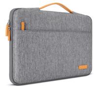 DOMISO Housse pour ordinateur portable compatible avec MacBook Pro 14" M4 M3 M2/MacBook Pro Max 13-13,3" Dell, Lenovo, housse pour ordinateur portable femme avec poignée, gris