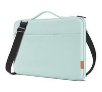 DOMISO Pochette MacBook Pro 16 pouces M4/M3/M2/M1 Pro/Max,Sacoche de Protection PC Ordi Sacs et Housse Ordinateur 15.6 pouces pour HP ASUS Dell XPS,Avec Une Poignée et Une Bandoulière,Menthe Verte