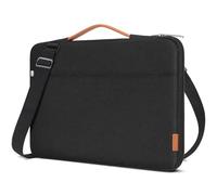 DOMISO Pochette MacBook Pro 16 Pouces M4/M3/M2/M1 Pro/Max,Sacoche de Protection PC Ordi Sacs et Housse Ordinateur 15.6 Pouces pour Dell HP ASUS Dell XPS,avec Une Poignée et Une Bandoulière,Noir