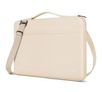 DOMISO Pochette Ordinateur 17 Pouces Sacs et Housses pour Ordinateur Portable de Protection Ordi Sacoche PC Portable 17 Pouces pour Dell HP ASUS Dell XPS,avec Une Poignée et Une Bandoulière,Beige