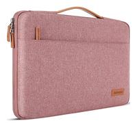 DOMISO Pochette Ordinateur,Housse MacBook Pro 14 M4 M3 M2 Pro/Max,13 Pouces HP Lenovo Dell ASUS,Sacs et Housses pour Ordinateur Portable,Sacoche PC Portable Avec Poignée de Transport,Rose