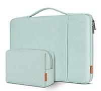 DOMISO Pochette Ordinateur,Housse PC 16 Pouces pour HP Lenovo Dell Acer ASUS,Sacs et Housses pour Ordinateur Portable,Sacoche Protection PC Portable avec Pochette pour Accessoires,Menthe Verte