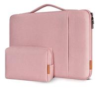 DOMISO Pochette Ordinateur,Housse PC 17 Pouces pour HP Lenovo Dell Acer ASUS,Sacs et Housses pour Ordinateur Portable,Sacoche Protection PC Portable avec Pochette pour Accessoires,Rose