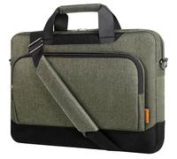 DOMISO Sacoche de protection pour ordinateur portable 17-17,3" - Mallette, sac à bandoulière - Compatible avec HP Pavilion 17/MSI GS73VR Stealth Pro/Dell Inspiron 17/Acer/Asus 17,3" - Vert foncé