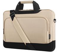 DOMISO Sacoche de protection pour ordinateur portable 17-17,3" - Mallette, sac bandoulière - Compatible avec HP Pavilion 17/MSI GS73VR Stealth Pro/Dell Inspiron 17/Acer/Asus 17,3" - Beige