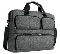 DOMISO Sacoche étanche pour ordinateur portable 17-17,3" avec bandoulière pour HP ProBook/Lenovo IdeaPad/Dell/MSI GE76 Raider - Gris foncé