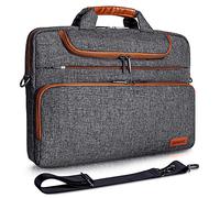 DOMISO Sacoche multifonction pour ordinateur portable 15,6" - Étanche - Pour ordinateurs portables de 15 à 15,6", Apple, Lenovo IdeaPad, Acer Aspire, HP Envy 15, Dell XPS 15, gris foncé