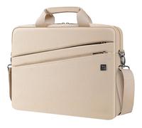 DOMISO Sacoche Ordinateur 15-15,6 Pouces Pochette PC Portable Sac Bandoulière Professionnel Anti-Choc pour 15.6" Lenovo IdeaPad ThinkPad/HP Pavilion ENVY 15 / Dell XPS 15 / MacBook Pro 16", Beige
