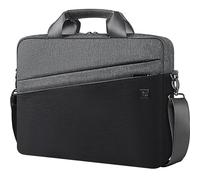 DOMISO Sacoche Ordinateur 17-17,3 Pouces Pochette PC Portable Sac Bandoulière Professionnel Anti-Choc pour 17-17.3" Laptop Dell/Lenovo/Acer/HP/MSI/ASUS PC Gamer 18 Pouces, Noir&Gris Foncé