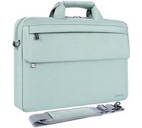 DOMISO Sacoche Ordinateur 17-17.3 Pouces Résistant à l'Eau Anti-Choc Pochette PC Portable Sac Bandoulière pour Dell XPS 17, Lenovo IdeaPad, Acer Aspire, HP Envy 17, LG gram 17, Vert Menthe