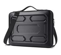 DOMISO Sacoche pour ordinateur portable 15,6" - Étanche - Avec bandoulière - Anti-chocs - Pour notebook Lenovo IdeaPad 520/Asus ZenBook/Dell/HP Pavilion 15,6" - Noir