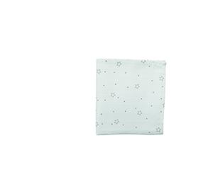 DOMIVA 1300535 Maxi Lange Bambou Etoiles Grises Blanc 120 x 120 cm