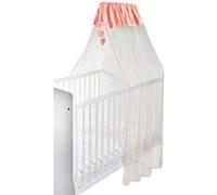 DOMIVA Ciel de lit Lapinou - Mousseline 100% Polyester - Blanc/Rose - 150 x 270 cm Neutre G