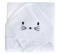 Domiva Coffret Sortie De Bain + Gant - 75 X 75 Cm - Eponge 100% Coton - Blanc Blanc