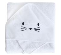 Domiva Coffret sortie de bain bébé Uni 100% coton Blanc 75 x 75 cm