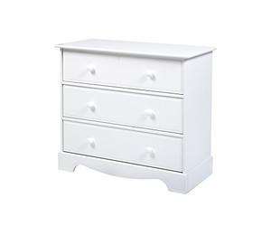 DOMIVA Commode 3 Tiroirs Maldives Blanc