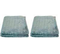 Domiva - Couverture MICRODOUX IMPRIMÉE 75x100 cm Carreaux (Lot de 2)