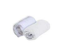 DOMIVA Drap housse + Alese Uni - 100% Coton - TraitÃ Sanitized - Blanc - 60 x 120 cm