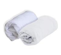 DOMIVA Drap housse + Alese Uni - 100% Coton - Traité Sanitized - Blanc - 60 x 120 cm Neutre