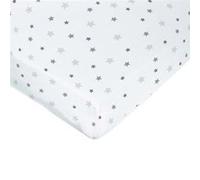 DOMIVA Drap housse ImprimÃ© Ã©toiles - Jersey - oeko-Tex - Blanc - 70 x 140 cm Neutre G