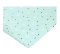 domiva drap housse imprimé - 60 x 120 cm - aqua imp étoiles G